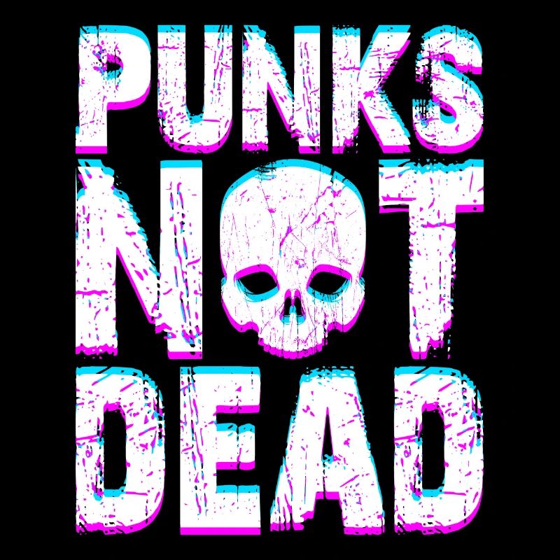 Punk Rock sort Punks Not Dead Punker Rocker