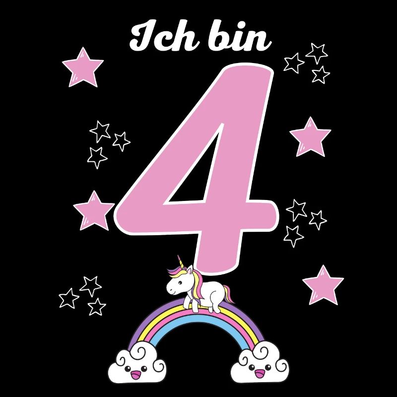 4 Jahre Einhorn 4. Geburtstag Mädchen