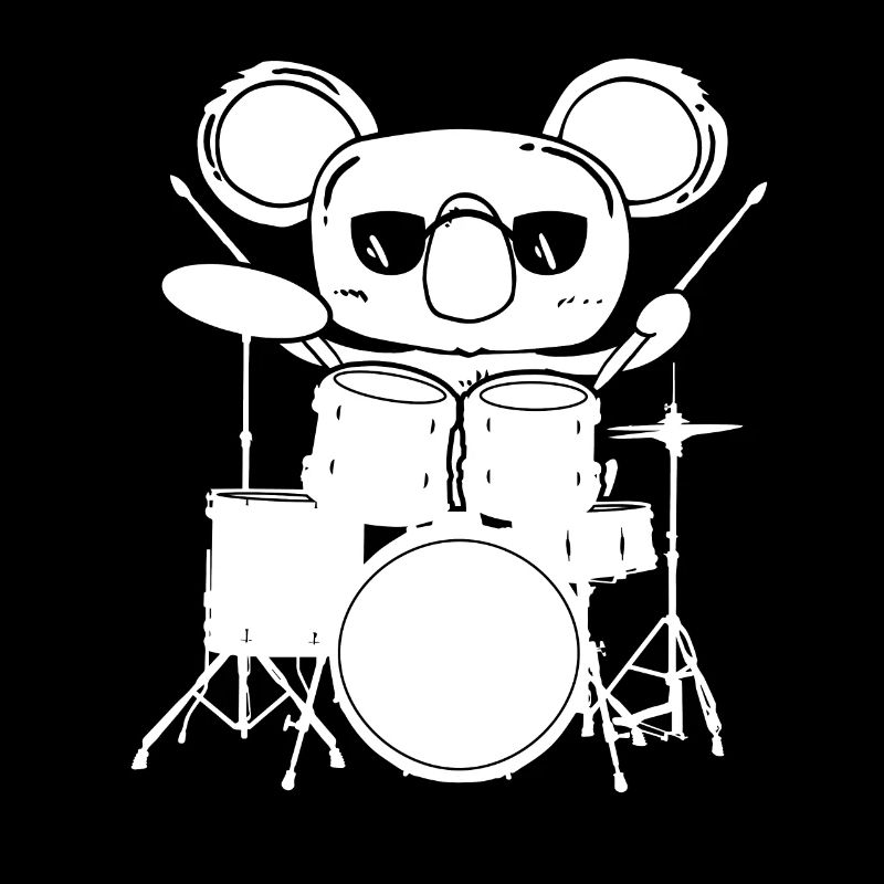 Drummer Koala with drums children