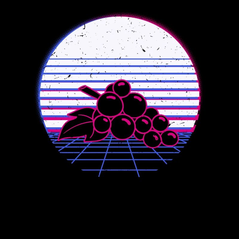 Raisins Fruit Rétro Vintage Retro Wave