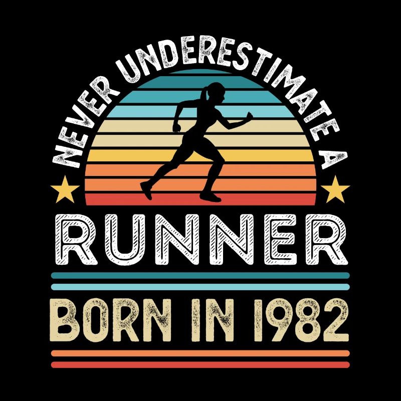 Runner born 1982 40th Birthday running Gift Mom