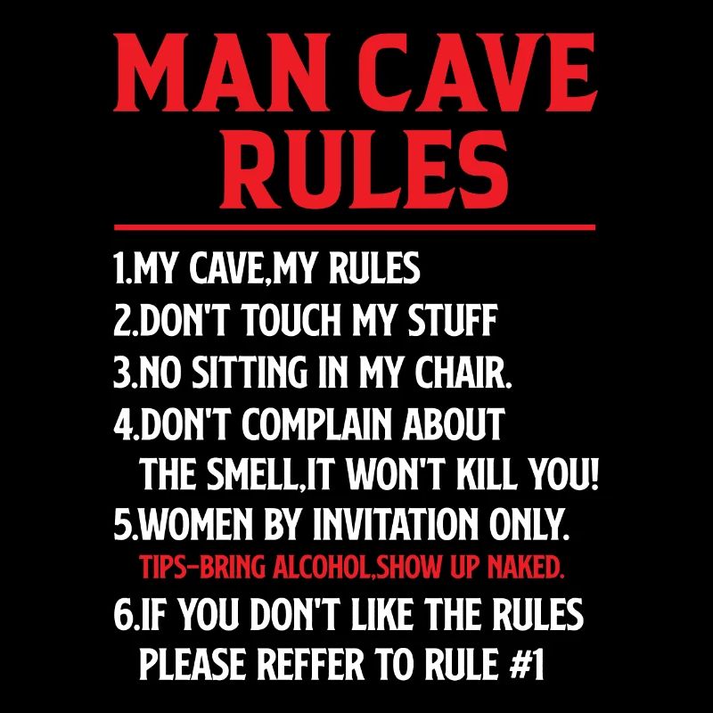 Règles de man cave - Mancave Joke
