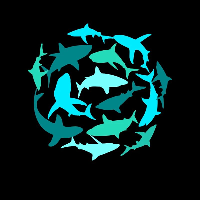 Sharks Fish School Diver Plongée Esthétique