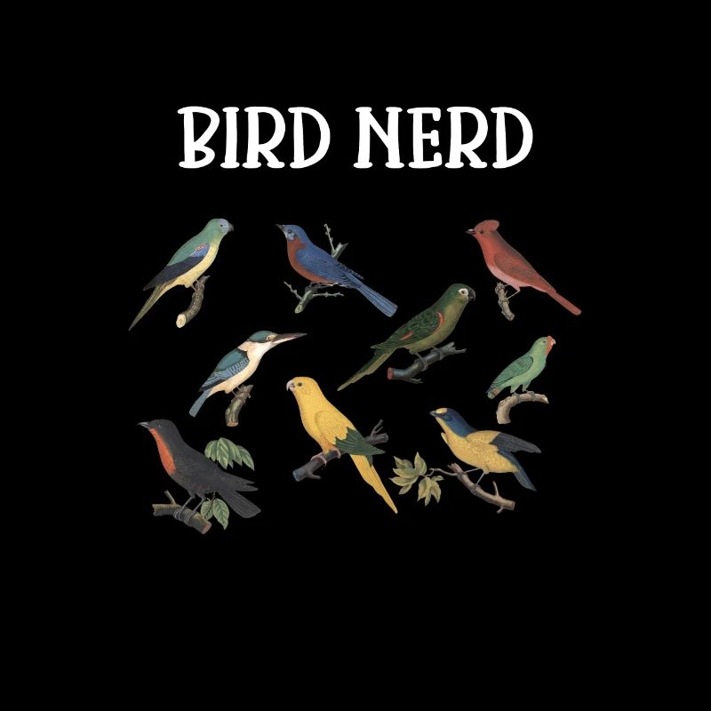 Bird Nerd Bird Species Artwork