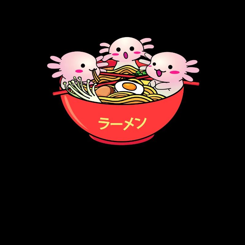 Axolotl Mignon Axolotls Ramen Japonais