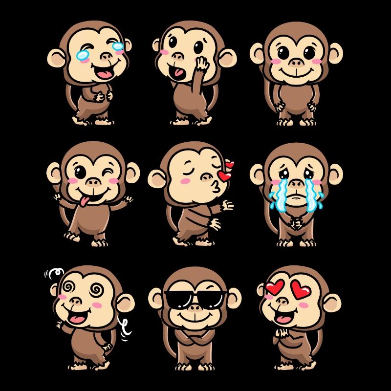 Émoticône de singe Emotion Monkey Lover