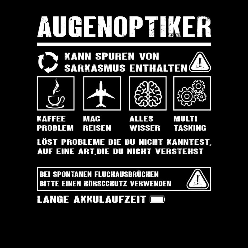 AUGENOPTIKER Spruch Beruf Sarkasmus Lustig Humor