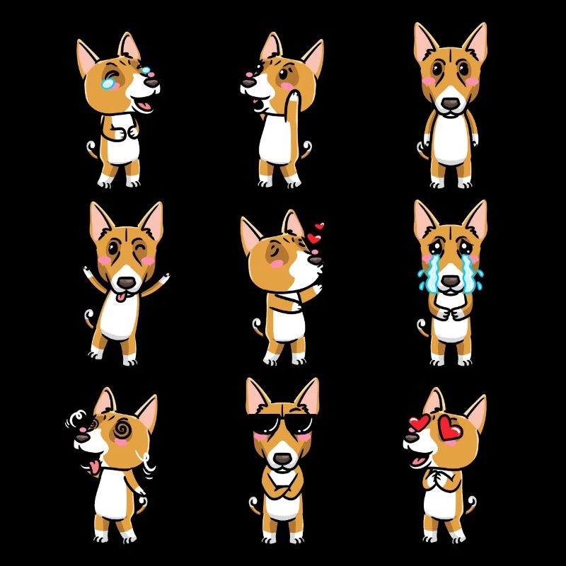 Émoticône de chien Basenji