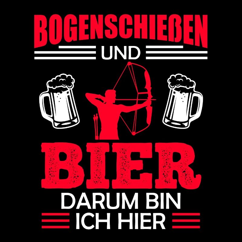 Bogenschießen und Bier Männer