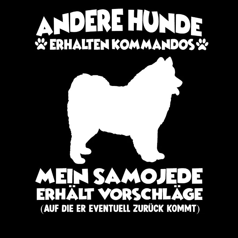 Witziges Samojede Hundetraining Hundebesitzer