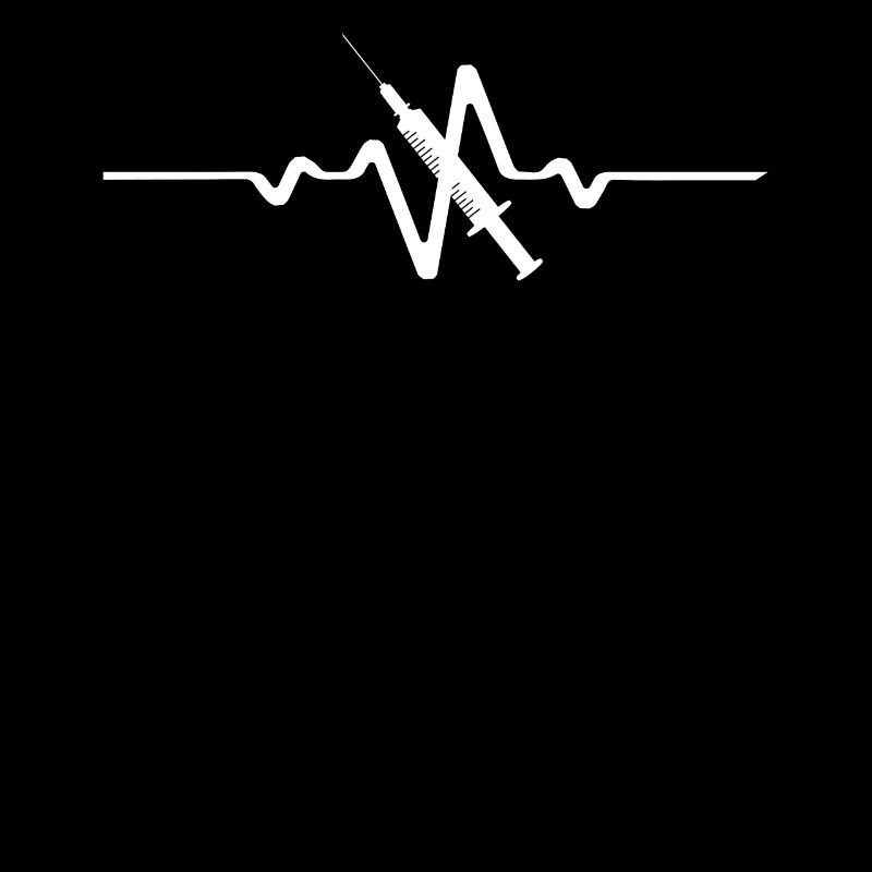 ECG Line With White Syringe