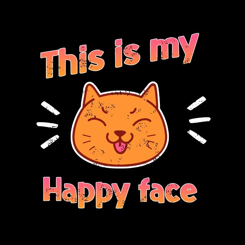 C’est mon visage heureux Mignon Cat Lover T-Shirt