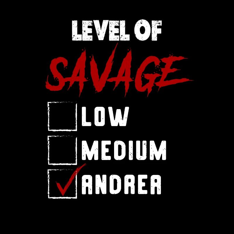 Niveau de Savage: ANDREA Checkmark Novelty Custom N