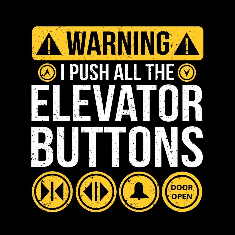 Fahrstuhl Aufzug Sprüche Elevator Button
