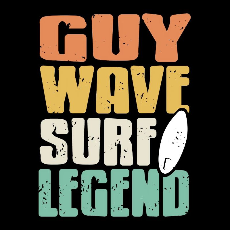 Guy Wave Surf Legend Retro Surfing T-Shirt Present