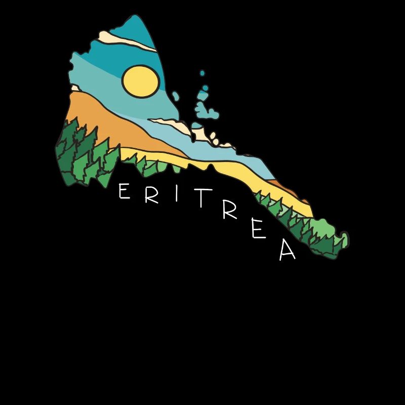 Eritrea Landscape Map Art