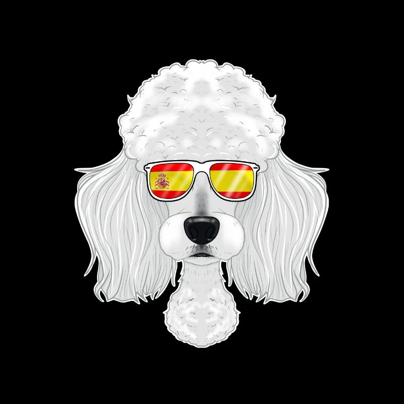 Caniche I Lunettes de soleil Espagne I Drapeau espagnol