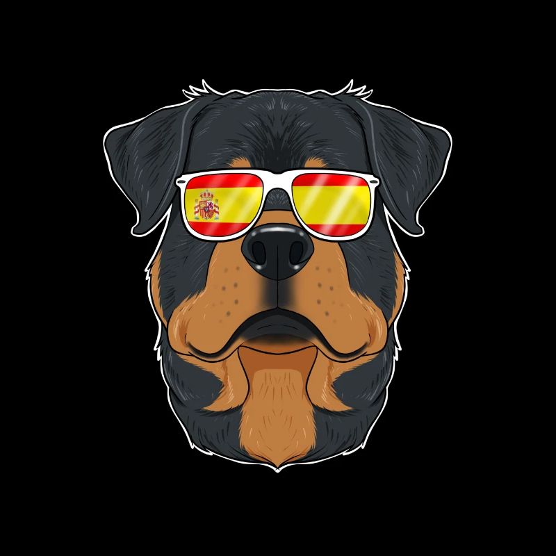 Rottweiler I Espagne Lunettes de soleil I Drapeau espagnol