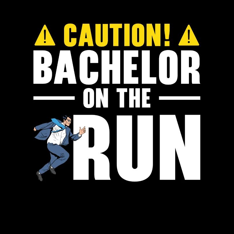 Bachelor Caution Bräutigam Heiraten Hochzeitstag