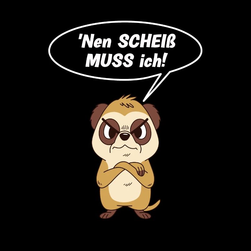 Erdmännchen Kuscheltier Fan Morgenmuffel Geschenk
