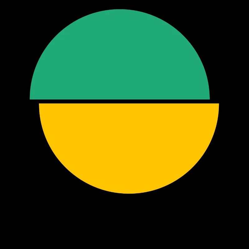 Demi-cercles vert et jaune Design