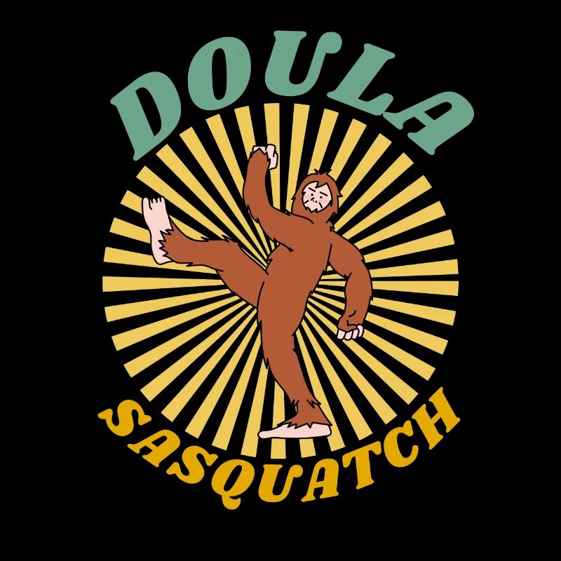 Arbeitstrainer Geburtstrainer Doula Squad Sasquatch