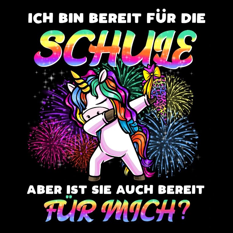 Einschulung Mädchen Schulkind Einhorn Schultüte