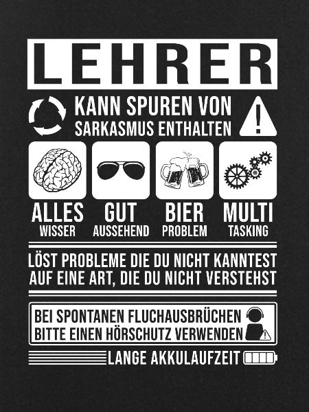 Lehrer Spruch lustig