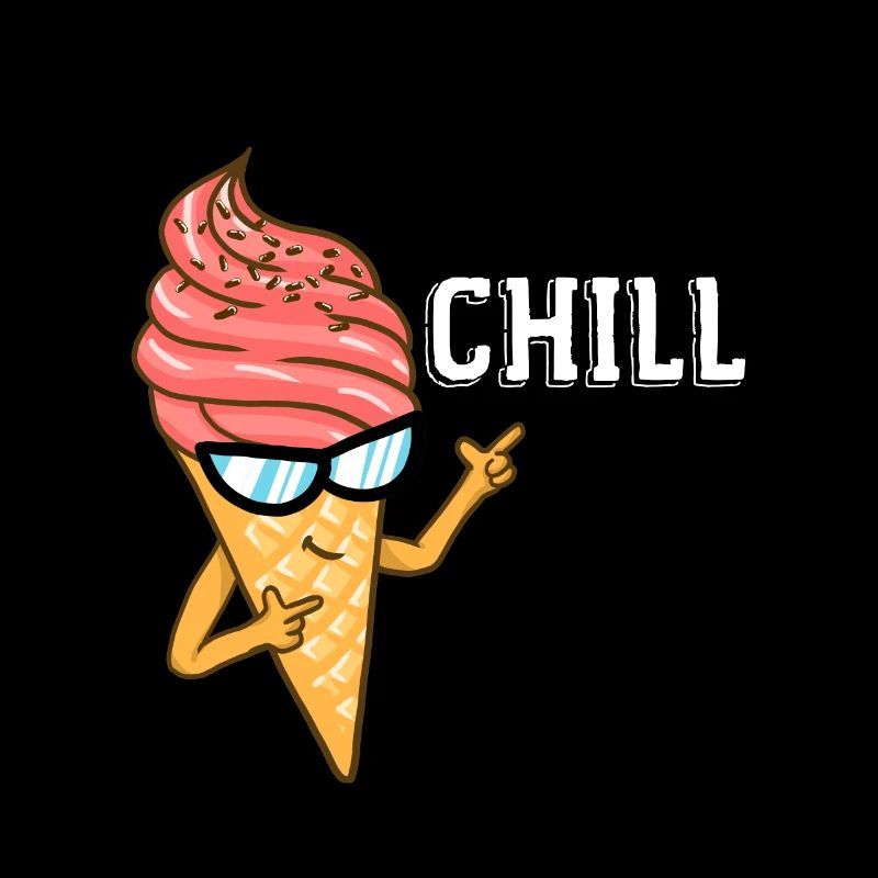 Chill Ice Cream Cone Drôle De Crème Glacée Pun Lover