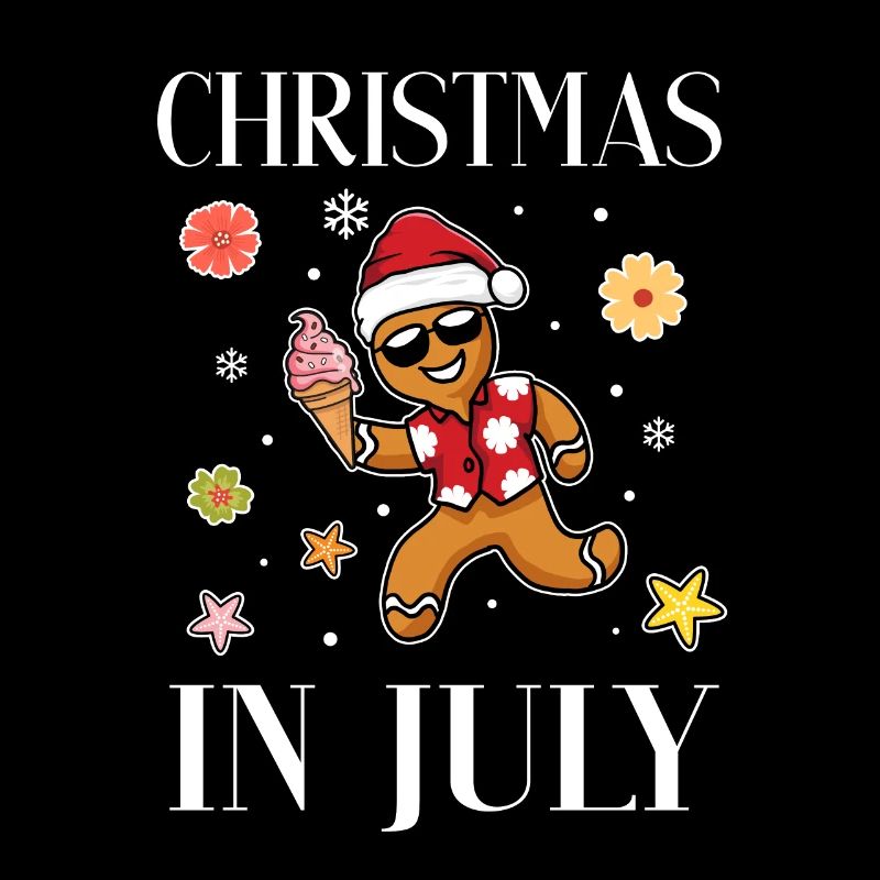 Weihnachten Lebkuchenmann Eiscreme Sommer