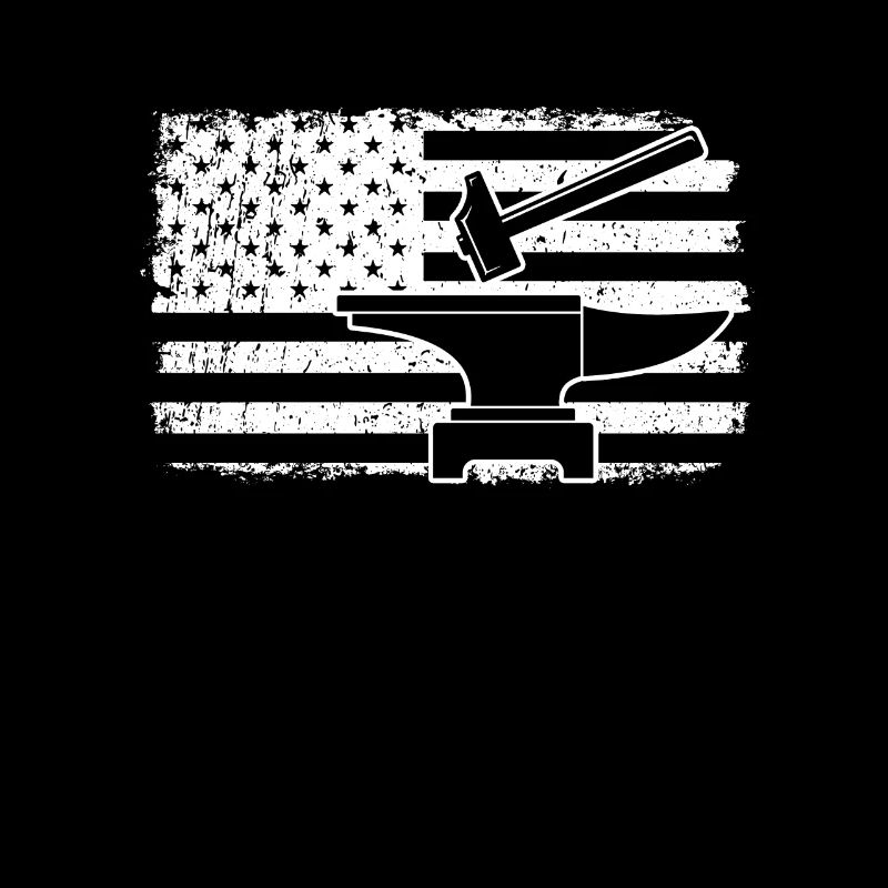 Blacksmith Metalsmith US Flag Patriotic American