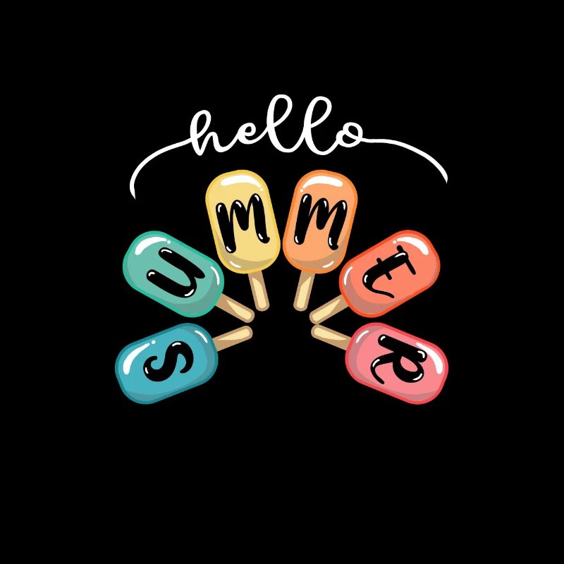 Hello Summer Eiscreme Eis Essen Sommen Eisdiele