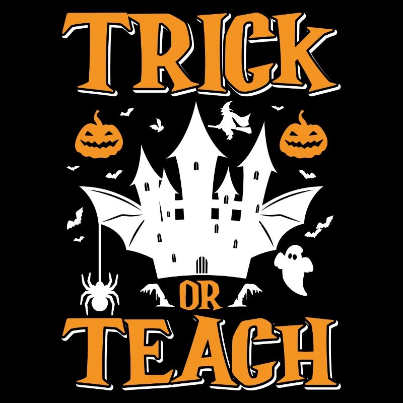 Süßes oder Saures Halloween Kürbis Hexe Fledermaus