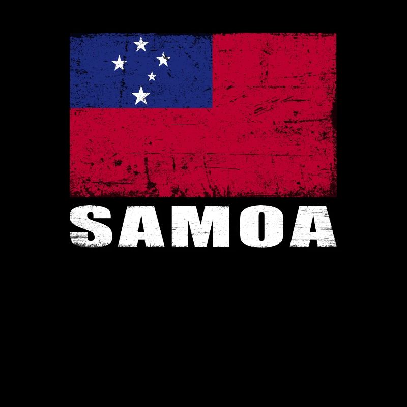 Samoa Flagge Grunge Samoa Fahne
