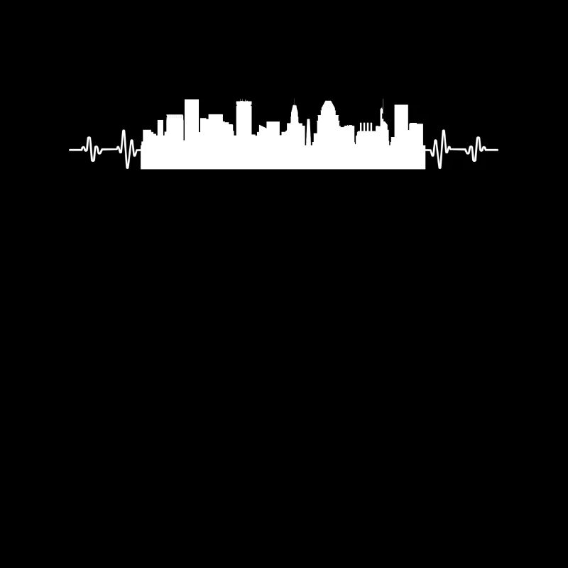 Baltimore Heartbeat Pulse Skyline