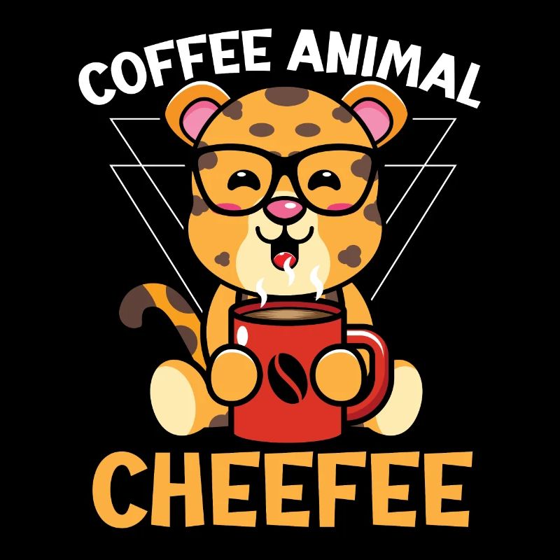 Coffee Animal Cheefee Caffeine Drinker Cheetah