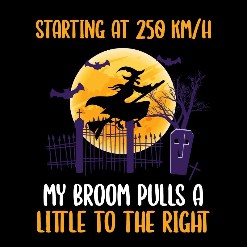 Speed limit for broom witch Halloween
