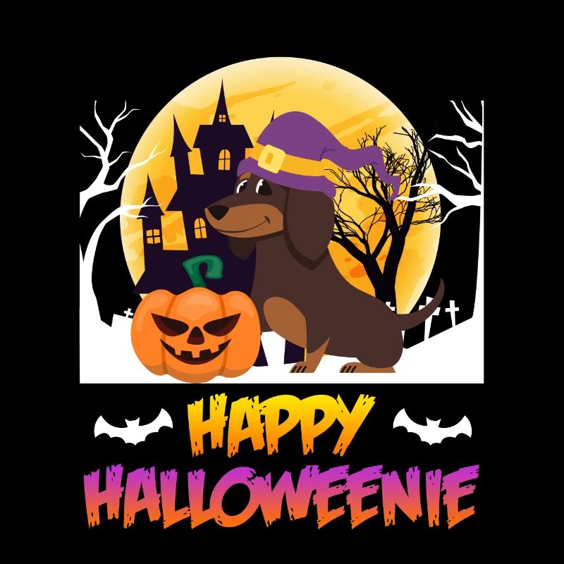 Joyeux chien teckel Halloween