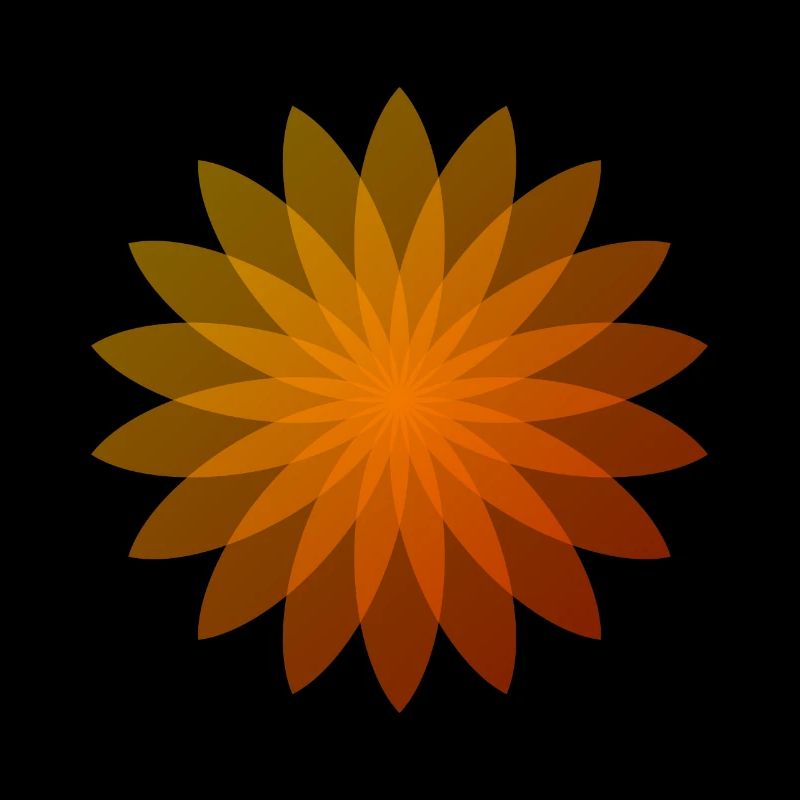 Blumenmuster orange