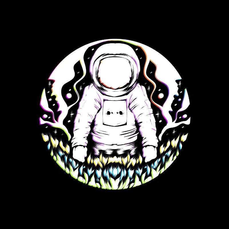 Trippy Astronaut Space Ship
