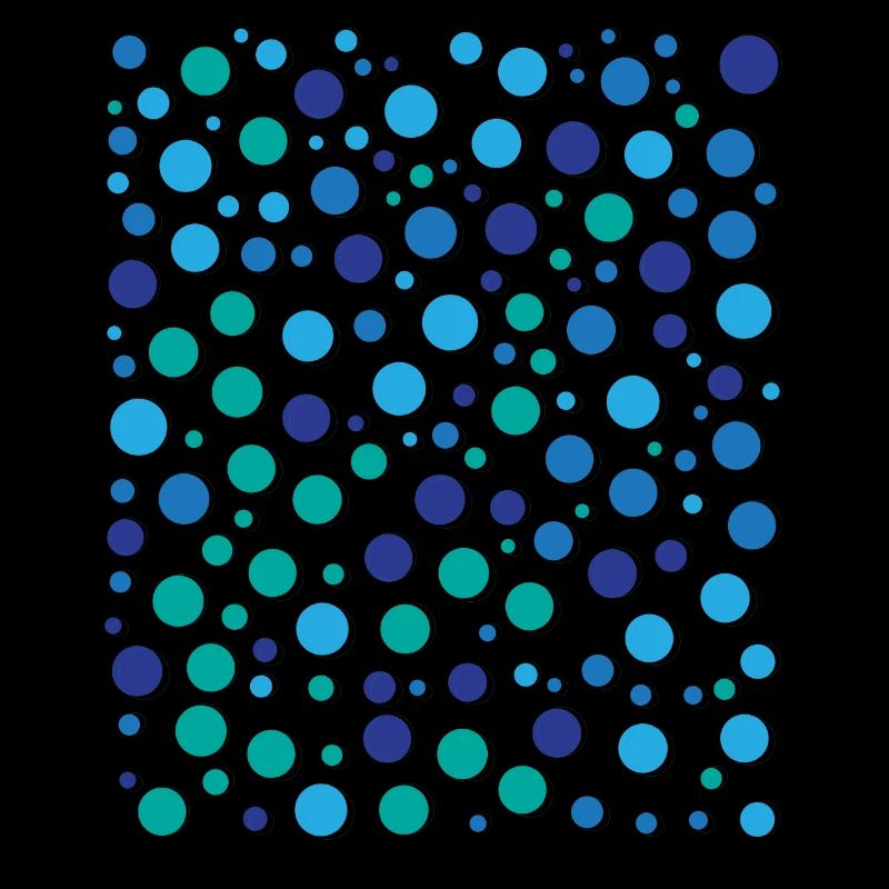 Playful Polka Dot Pattern Blue Green Circles