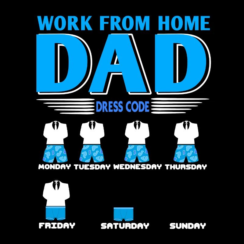 Work From Home Dad Funny Dress Code T-Shirt