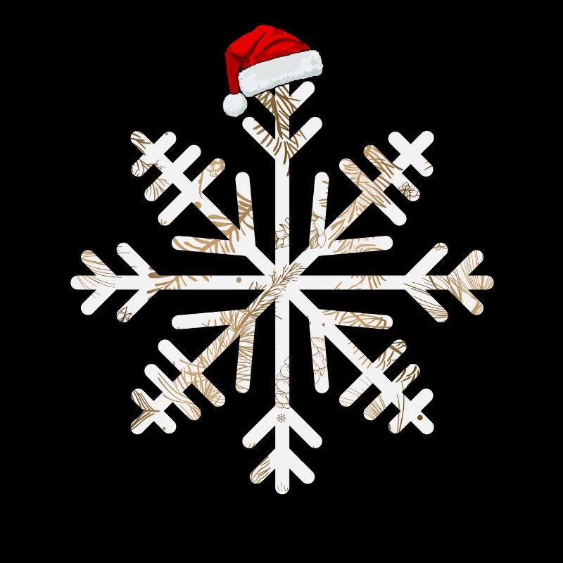 Flocon de neige Chapeau de Noël Cône Or