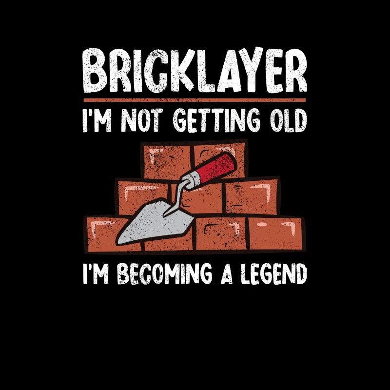 Bricklayer motif with trowel for craftsmen