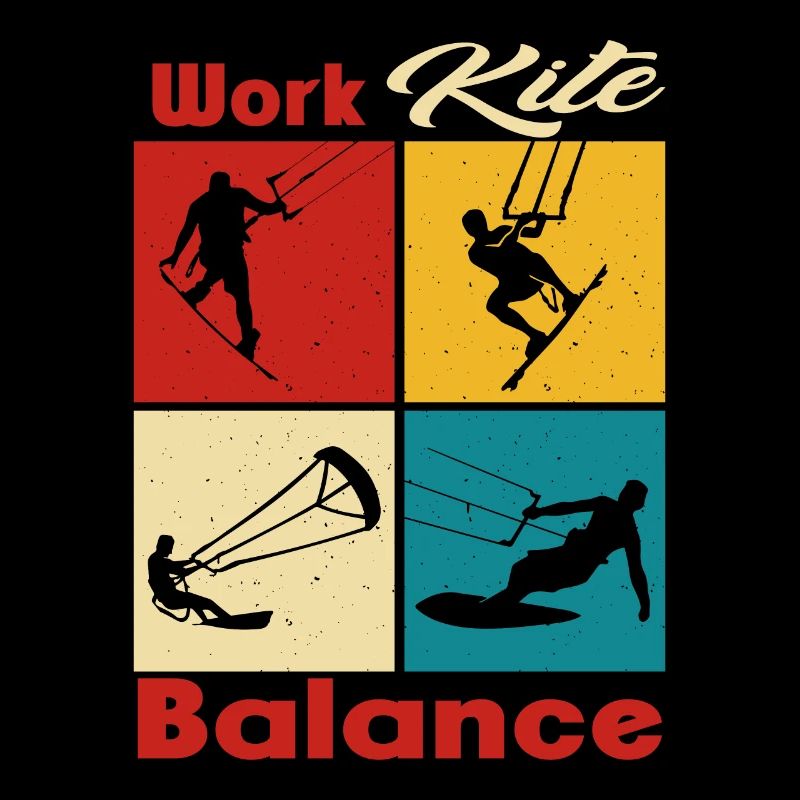 Work Kite Balance. Lifestyle Vintage Design, Work