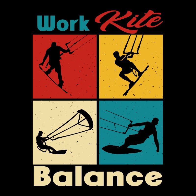 Work Kite Balance. Lifestyle Vintage Design, Work