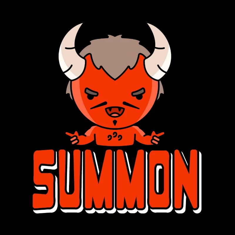 Summon Retro Spooky Demon Devil Halloween T-Shirt