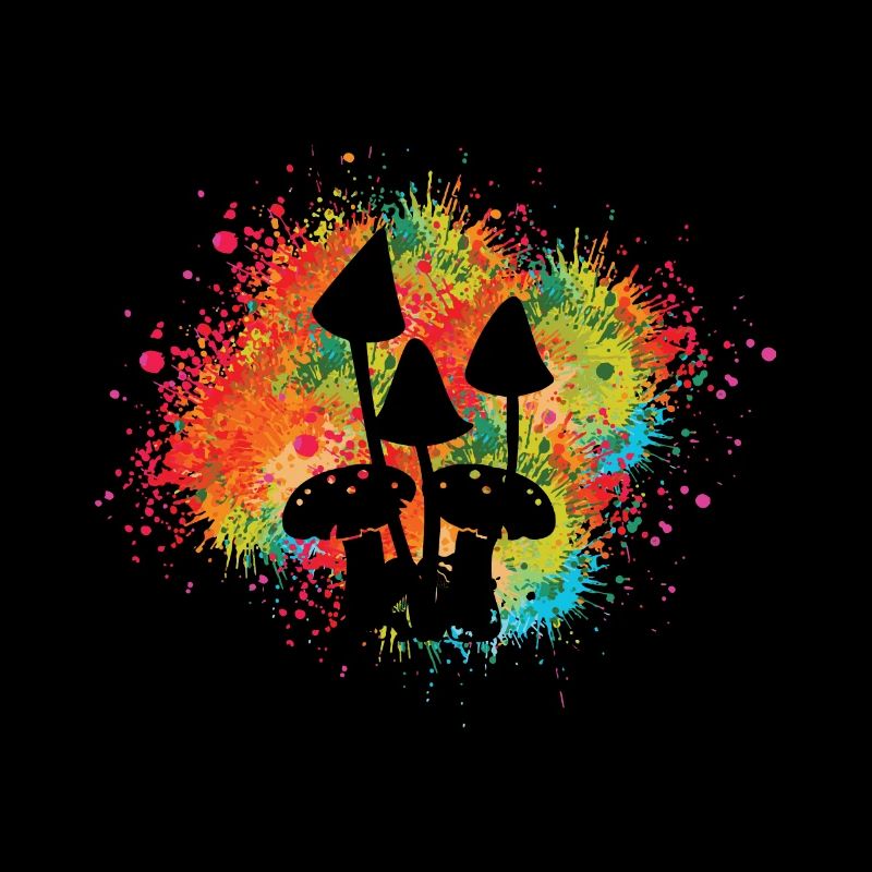 ÉCLABOUSSURE COLORÉE DE CONCEPTION DE CHAMPIGNONS DE COULEUR