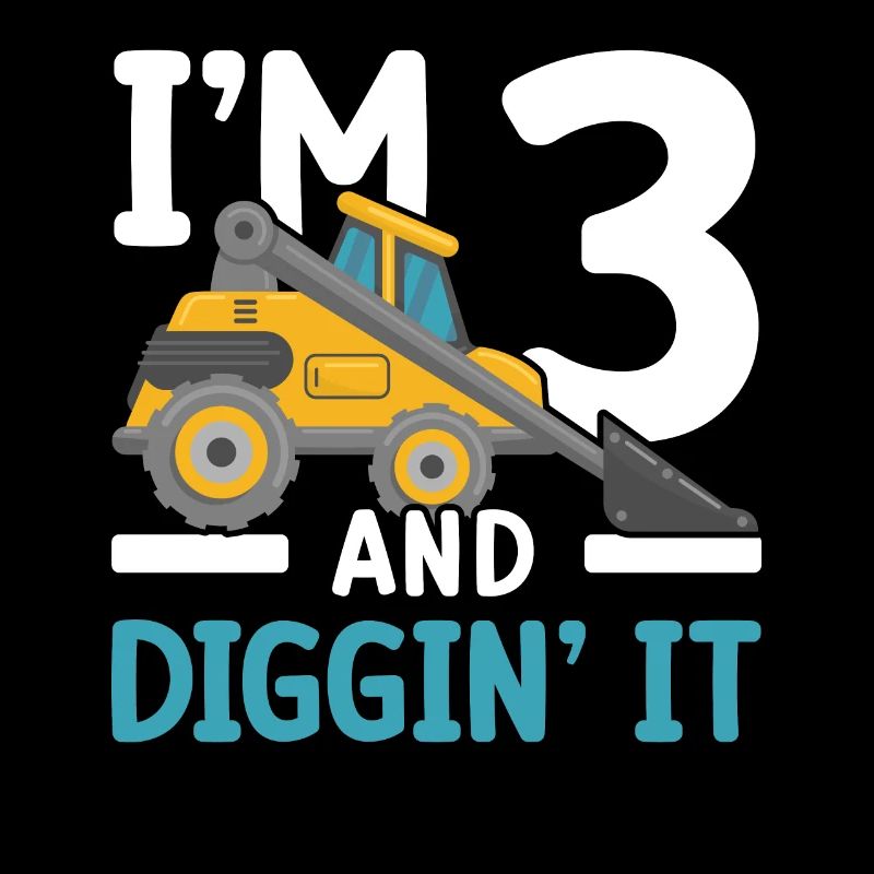 I'm 3 And Digging It Construction Birthday