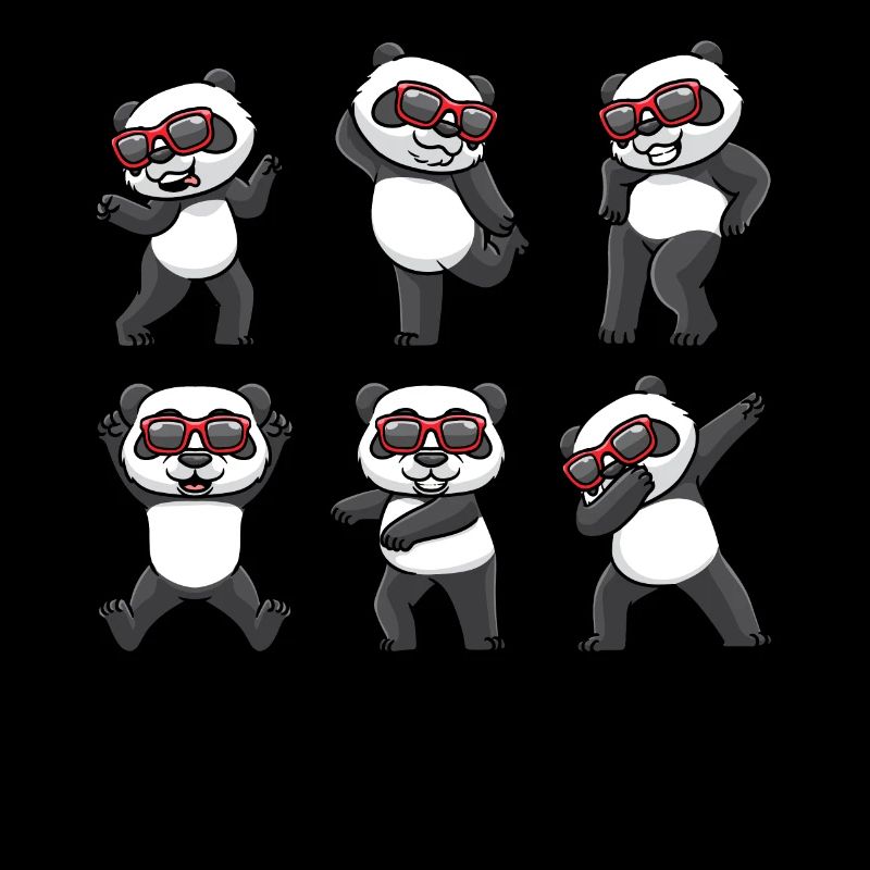 Panda dansant avec des lunettes de soleil Bear Dance Dancer